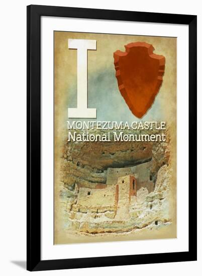 I Heart Montezuma Castle National Monument, Arizona-Lantern Press-Framed Art Print