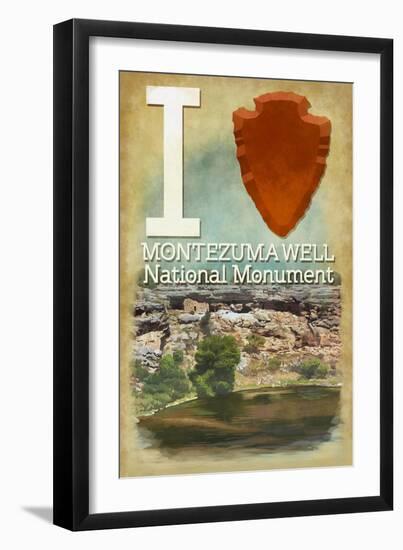 I Heart Montezuma Well National Monument, Arizona-Lantern Press-Framed Art Print