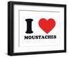 I Heart Moustaches-null-Framed Giclee Print