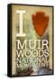 I Heart Muir Woods National Monument-Lantern Press-Framed Stretched Canvas