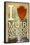 I Heart Muir Woods National Monument-Lantern Press-Framed Stretched Canvas