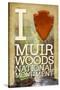 I Heart Muir Woods National Monument-Lantern Press-Stretched Canvas