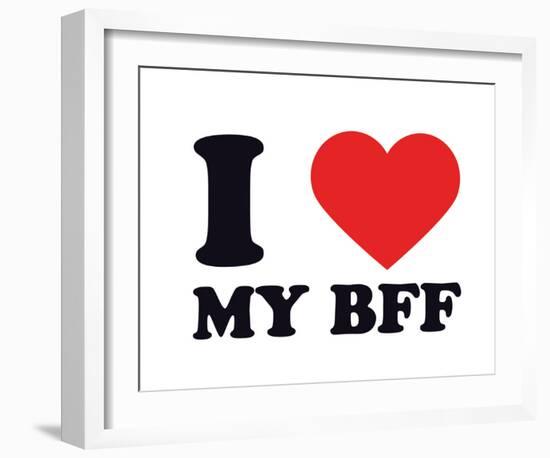 I Heart My BFF-null-Framed Giclee Print