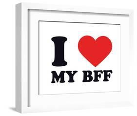 I Heart My BFF-null-Framed Giclee Print