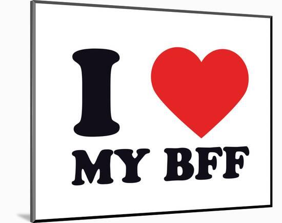 I Heart My BFF-null-Mounted Giclee Print