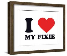 I Heart my Fixie-null-Framed Giclee Print