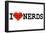 I Heart Nerds Humor Poster-null-Framed Poster