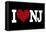 I Heart New Jersey - Black-Lantern Press-Framed Stretched Canvas