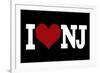 I Heart New Jersey - Black-Lantern Press-Framed Art Print