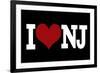 I Heart New Jersey - Black-Lantern Press-Framed Art Print