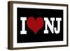 I Heart New Jersey - Black-Lantern Press-Framed Art Print