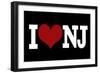 I Heart New Jersey - Black-Lantern Press-Framed Art Print