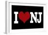 I Heart New Jersey - Black-Lantern Press-Framed Art Print