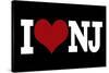 I Heart New Jersey - Black-Lantern Press-Stretched Canvas