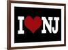 I Heart New Jersey - Black-Lantern Press-Framed Premium Giclee Print