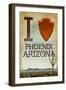 I heart Phoenix, Arizona-Lantern Press-Framed Art Print