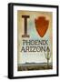 I heart Phoenix, Arizona-Lantern Press-Framed Art Print