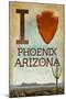 I heart Phoenix, Arizona-Lantern Press-Mounted Art Print