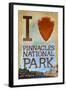 I Heart Pinnacles National Park-Lantern Press-Framed Art Print