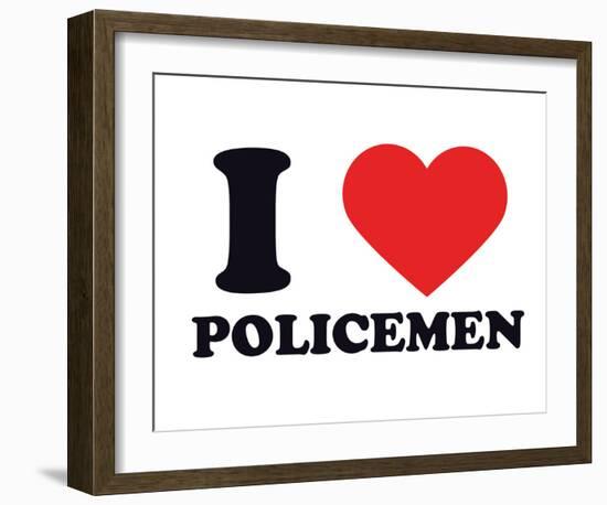 I Heart Policemen-null-Framed Giclee Print