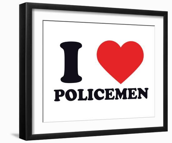 I Heart Policemen-null-Framed Giclee Print