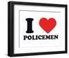 I Heart Policemen-null-Framed Giclee Print
