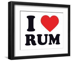 I Heart Rum-null-Framed Giclee Print