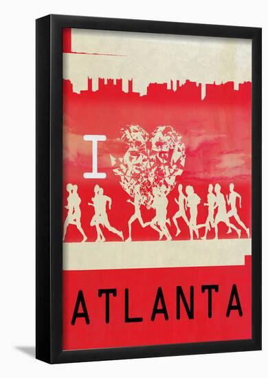 I Heart Running Atlanta-null-Framed Poster