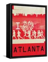 I Heart Running Atlanta-null-Framed Stretched Canvas