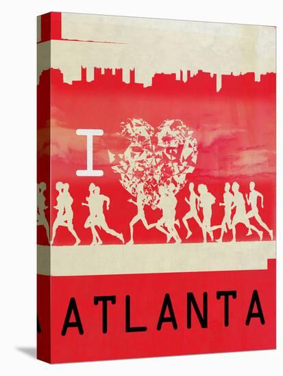 I Heart Running Atlanta-null-Stretched Canvas