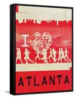 I Heart Running Atlanta-null-Framed Stretched Canvas