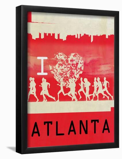 I Heart Running Atlanta-null-Framed Poster