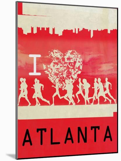 I Heart Running Atlanta-null-Mounted Poster