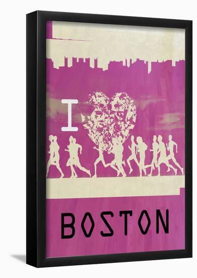 I Heart Running Boston-null-Framed Poster