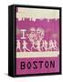 I Heart Running Boston-null-Framed Stretched Canvas