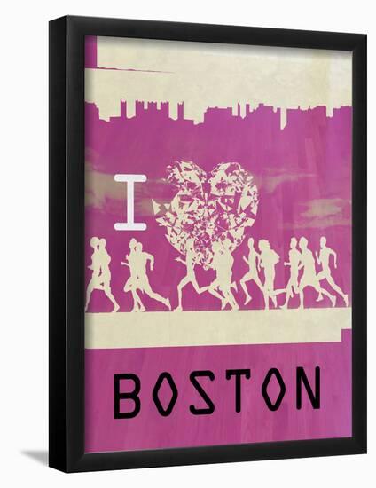 I Heart Running Boston-null-Framed Poster