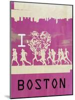 I Heart Running Boston-null-Mounted Poster
