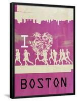 I Heart Running Boston-null-Framed Poster