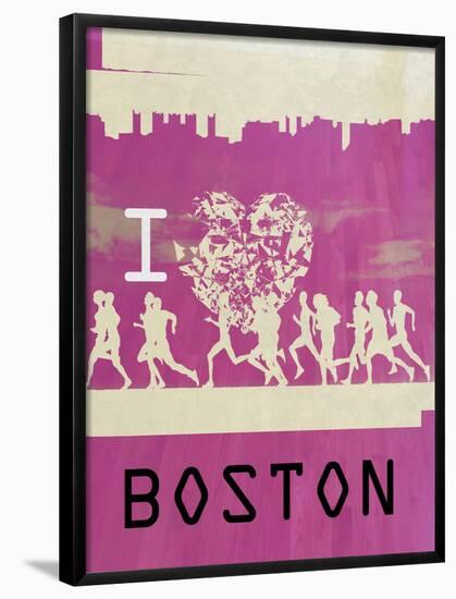 I Heart Running Boston-null-Framed Poster