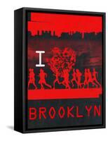 I Heart Running Brooklyn-null-Framed Stretched Canvas