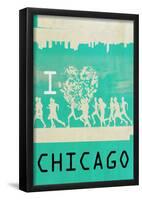 I Heart Running Chicago-null-Framed Poster