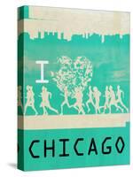 I Heart Running Chicago-null-Stretched Canvas