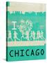 I Heart Running Chicago-null-Stretched Canvas