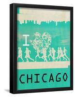 I Heart Running Chicago-null-Framed Poster