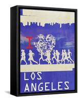 I Heart Running LA-null-Framed Stretched Canvas