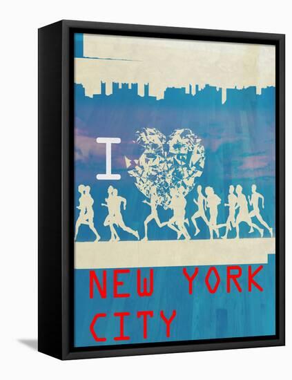 I Heart Running NYC 2-null-Framed Stretched Canvas