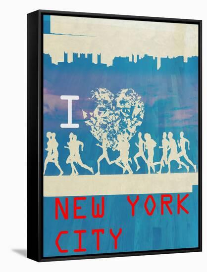 I Heart Running NYC 2-null-Framed Stretched Canvas