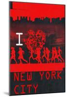 I Heart Running NYC-null-Mounted Poster