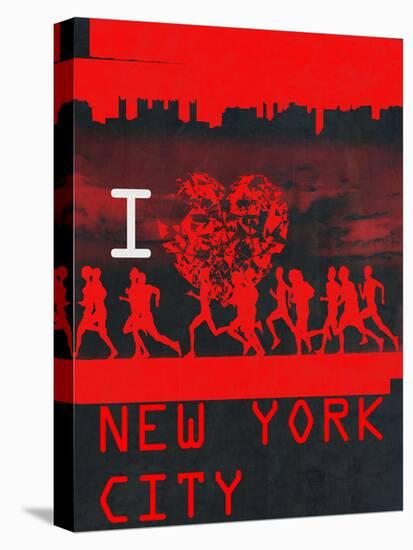 I Heart Running NYC-null-Stretched Canvas