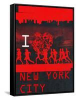 I Heart Running NYC-null-Framed Stretched Canvas